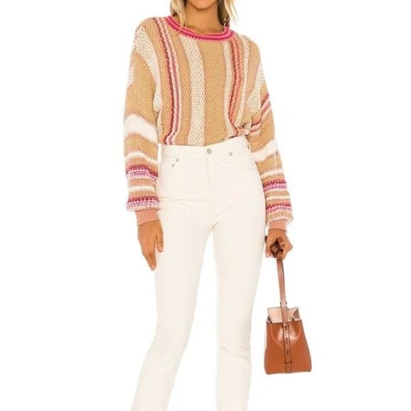 Free People Pull Over Knit Sweater Size M - Picture 2 of 13